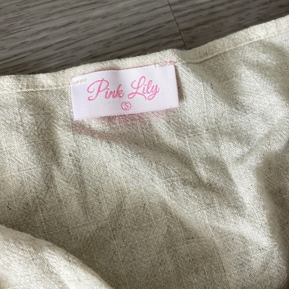 Pink Lily Linen Blend Set - Picture 6 of 7